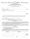 Form of Application for Admission [1899] by American Association of Public Accountants