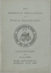 Constitution and By-Laws with Amendments, January 10th, 1899 by American Association of Public Accountants