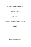 Constitution and By-Laws, 1916