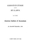 Constitution and By-Laws as Amended, September, 1918 by American Institute of Accountants