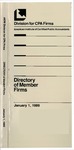 Directory of Member Firms, January 1, 1989