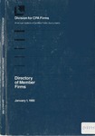Directory of Member Firms, January 1, 1990 by American Institute of Certified Public Accountants. Division for CPA Firms