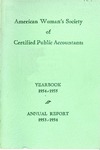 Yearbook, 1954-1955; Annual Report, 1953-1954 by American Woman's Society of Certified Public Accountants