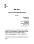Staff report: A Conceptual Framework for Auditor Independence by Independence Standards Board