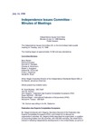Independence Issues Committee - Minutes of Meetings Independence Issues Committee Minutes of July 14, 1998 Meeting Public Session by Independence Standards Board. Independence Issues Committee