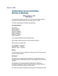 Independence Issues Committee - Minutes of Meetings Meeting of March 17, 1998 Public Session