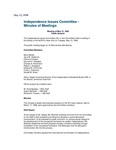 Independence Issues Committee - Minutes of Meetings Meeting of May 12, 1998 Public Session