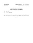News Release, July 9, 2001: Notice of an Executive Session Meeting by Independence Standards Board