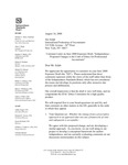 Comment Letter on June 2000 Exposure Draft, "Independence - Proposed Changes to the Code of Ethics for Professional Accountants", by International Federation of Accountants by Arthur Siegel and Independence Standards Board