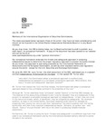Letter to Members of the International Organization of Securities Commissions