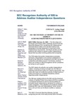 SEC Recognizes Authority of ISB to Address Auditor Independence Questions