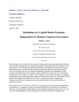 Institutions of a Capital Market Economy: Independence in Modern Corporate Governance