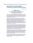 Remarks Before the Blue Ribbon Committee on Audit Committee Practices by William T. Allen and Independence Standards Board