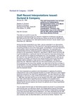 Staff Recent Interpretations Issued: Durland & Company January 22, 1999 by Durland & Company and Independence Standards Board