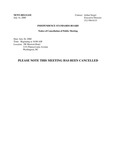 News Release, July 14, 2000: Notice of Cancellation of Public Meeting
