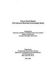 Focus panel report : CPA general business knowledge study