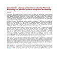 Comment on Internal Control Over External Financial Reporting and Internal Control-Integrated Framework by Committee of Sponsoring Organizations of the Treadway Commission