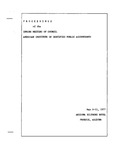 Proceedings of the Spring Meeting of Council, May 9-11, 1977, Phoenix, Arizona