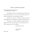 Report of Committee on Awards To the Council of the American Institute of Certified Public Accountants, May 5, 1965 by Arthur B. Foye and American Institute of Certified Public Accountants. Committee on Awards