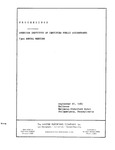 Proceedings: Annual meeting of the American Institute of Certified Public Accountants, Philadelphia, September 27, 1960 by American Institute of Certified Public Accountants (AICPA)
