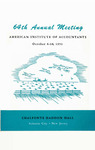 Program, 64th Annual Meeting, October 6-10, 1951, Atlantic City, New Jersey by American Institute of Accountants