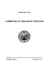 Report of Committee on Relations with Bar, September 24, 1954