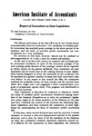 Report of Committee on State Legislation To the Council of the American Institute of Accountants