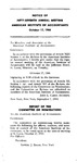 Notice of fifty-seventh annual meeting... October 17, 1944 - to members and associates of the American Institute of Accountants.