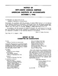 Notice of fifty-ninth annual meeting... October 1, 1946 - to members and associates of the American Institute of Accountants.