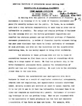 Presentation of Financial Statements Under Wartime Conditions, Annual Meeting October 20, 1943