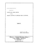 Proceedings of the Annual meeting of the American Institute of Certified Public Accountants, 79th, Boston, Mass., October 1-5, 1966. Volume 2 by American Institute of Certified Public Accountants (AICPA)