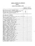 Council Ballot, May 14, 1937 by American Institute of Accountants. Council