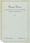 Dinner dance program at the Waldorf-Astoria, New York City, October 19, 1937 to celebrate the fiftieth anniversary of the Institute.