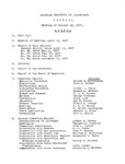 Meeting of October 18, 1937. Agenda