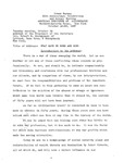 What Have We Done and How? Address of President of the Institute, October 19, 1937