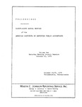 Proceedings: Eighty-Ninth Annual Meeting of the American Institute of Certified Public Accountants, Philadelphia, Pennsylvania., October 23, 26, 1976; Volume One, Saturday Morning Council Session, October 23, 1976. by American Institute of Certified Public Accountants (AICPA)