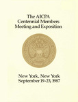 AICPA Centennial Members Meeting and Exposition, New York, New York, September 19-23, 1987 by American Institute of Certified Public Accountants (AICPA)