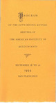 Program of the fifty-second annual meeting of the American Institute of Accountants, September 18 to 21, 1939, San Francisco. by American Institute of Accountants