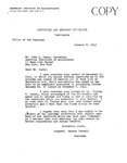 Letter from Ganson Purcell, Securities and Exchange commission, January 8, 1943