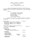 Minutes of Meeting, March 29, 1939 by American Institute of Accountants. Executive Committee