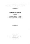 Accountants and the Securities Act; Problems of accountants under the Securities act of 1933 by Spencer Gordon and James Hall