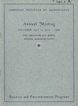 Annual meeting, October 14th to 17th, 1935, business and entertainment programs. by American Institute of Accountants