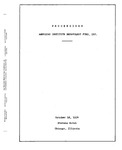 Fall meeting of the Benevolent Fund of the American Institute of Accountants, Chicago, October 18, 1934. by American Institute of Accountants. Benevolent Fund