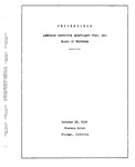 Proceedings of the Fall meeting of the Board of Trustees of the American Institute of Accountants Benevolent Fund, Chicago, October 18, 1934. by American Institute of Accountants. Benevolent Fund. Board of Trustees