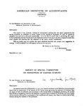 Report of Special Committee on Definition of Earned Surplus, September 10, 1929. by Arhur Andersen and American Institute of Accountants. Special Committee on Definition of Earned Surplus