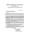 Annual meeting, 1930, Colorado Springs, Colo., September 15th to 18th. (Letter to members and associates of the American Institute of Accountants, May 12, 1930.) by John M. Gilchrist and American Institute of Accountants. Committee on Meetings