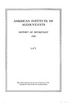 Report of secretary 1930. by John L. Carey and American Institute of Accountants. Council