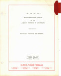 Proceedings of Accounting Procedure and Research held in connection with the fifty-third Annual meeting of the American Institute of Accountants, Memphis, October 15, 1940.