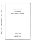 Proceedings of the Adjourned Annual meeting of the American Institute of Accountants, Washington, D.C., January 6, 1936. by American Institute of Accountants