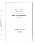 Proceedings of the Fall Executive Council of the American Institute of Accountants, Dallas, October 19 and 22, 1936.